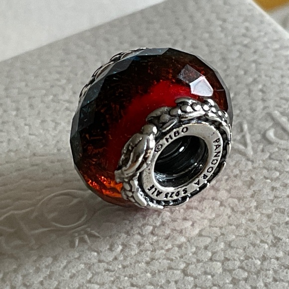 Pandora Red and Silver Bracelet Charm - Picture 2 of 6